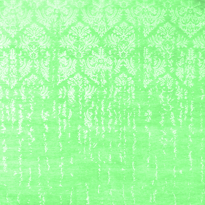 Square Solid Emerald Green Modern Rug, con1292emgrn