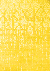 Solid Yellow Modern Rug, con1292yw