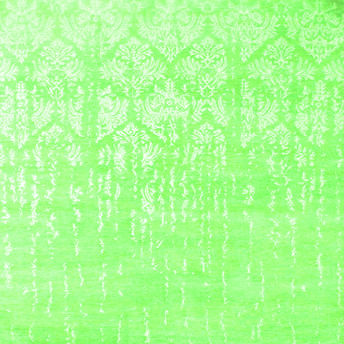 Serging Thickness of Solid Green Modern Rug, con1292grn