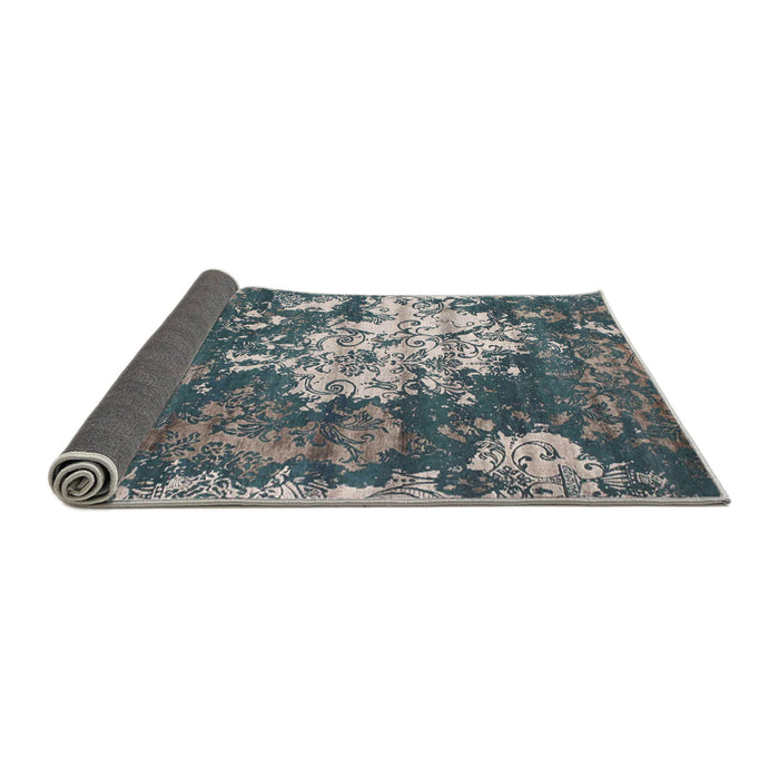 Thickness of Contemporary Dark Gray Modern Rug, con1293