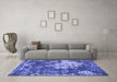 Machine Washable Abstract Blue Contemporary Rug in a Living Room, wshcon1293blu