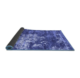Sideview of Abstract Blue Contemporary Rug, con1293blu
