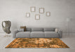 Machine Washable Abstract Orange Contemporary Area Rugs in a Living Room, wshcon1293org