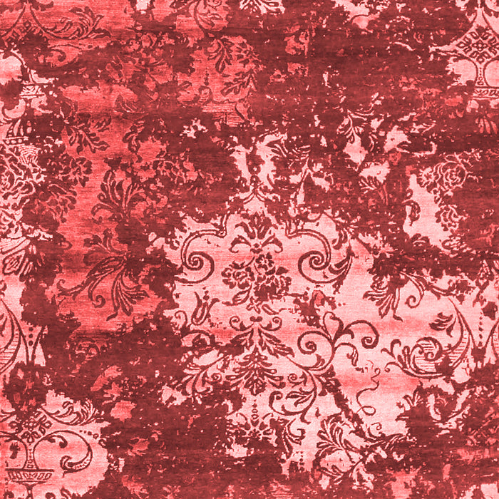 Machine Washable Abstract Red Contemporary Rug, wshcon1293red
