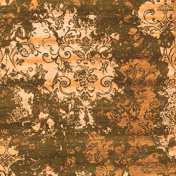 Abstract Orange Contemporary Rug, con1293org