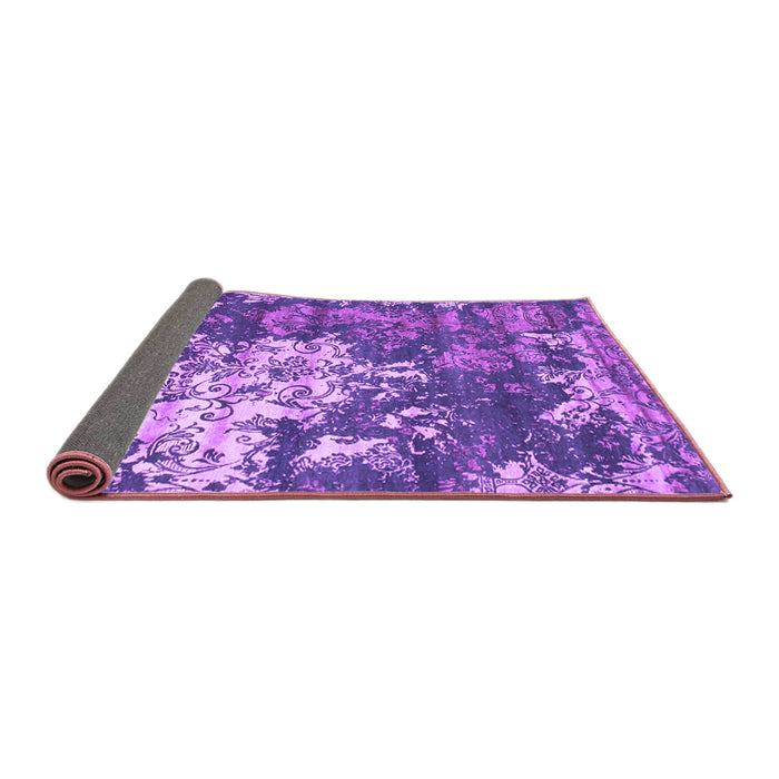 Sideview of Abstract Purple Contemporary Rug, con1293pur