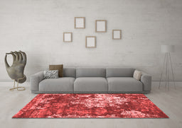 Contemporary Red Washable Rugs
