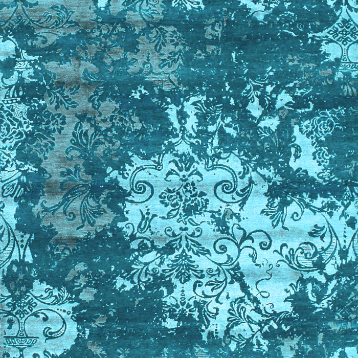 Machine Washable Abstract Light Blue Contemporary Rug, wshcon1293lblu