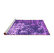 Sideview of Machine Washable Abstract Purple Contemporary Area Rugs, wshcon1293pur