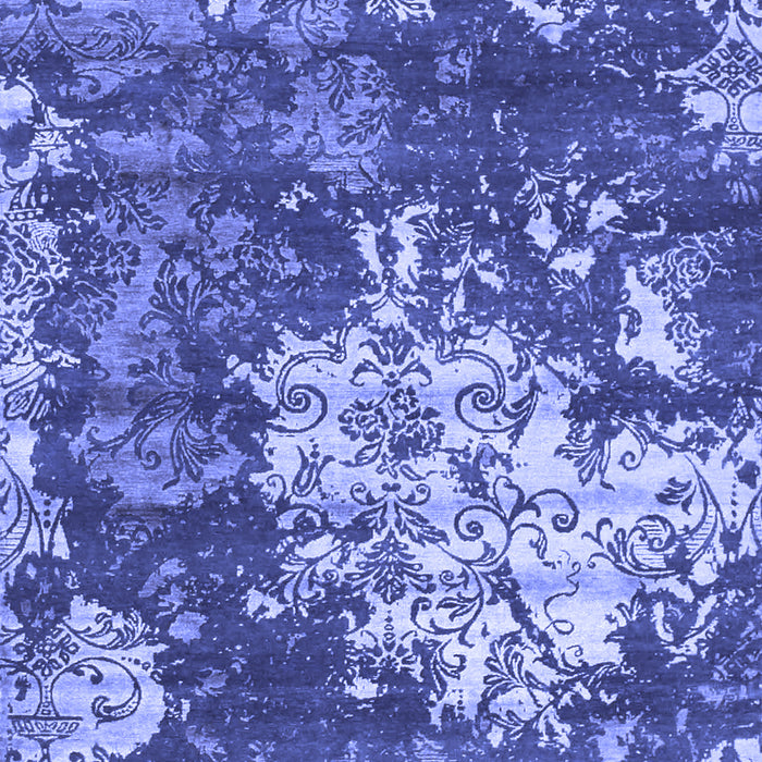 Machine Washable Abstract Blue Contemporary Rug, wshcon1293blu