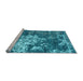 Sideview of Machine Washable Abstract Light Blue Contemporary Rug, wshcon1293lblu