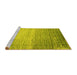 Sideview of Machine Washable Abstract Yellow Contemporary Rug, wshcon1294yw