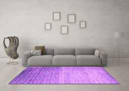 Machine Washable Abstract Pink Contemporary Rug in a Living Room, wshcon1294pnk