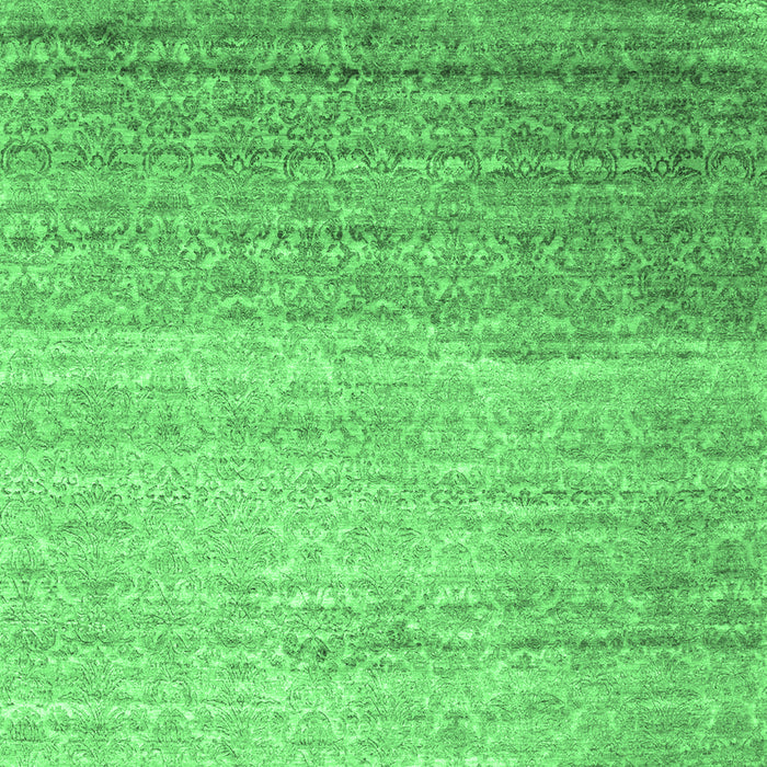 Machine Washable Abstract Emerald Green Contemporary Area Rugs, wshcon1294emgrn