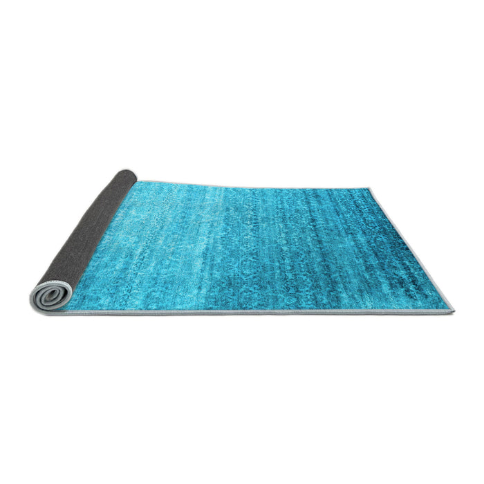 Sideview of Abstract Light Blue Contemporary Rug, con1294lblu