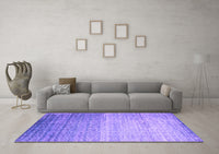 Machine Washable Abstract Purple Contemporary Rug, wshcon1294pur