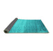 Sideview of Abstract Turquoise Contemporary Rug, con1294turq