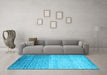 Machine Washable Abstract Light Blue Contemporary Rug in a Living Room, wshcon1294lblu