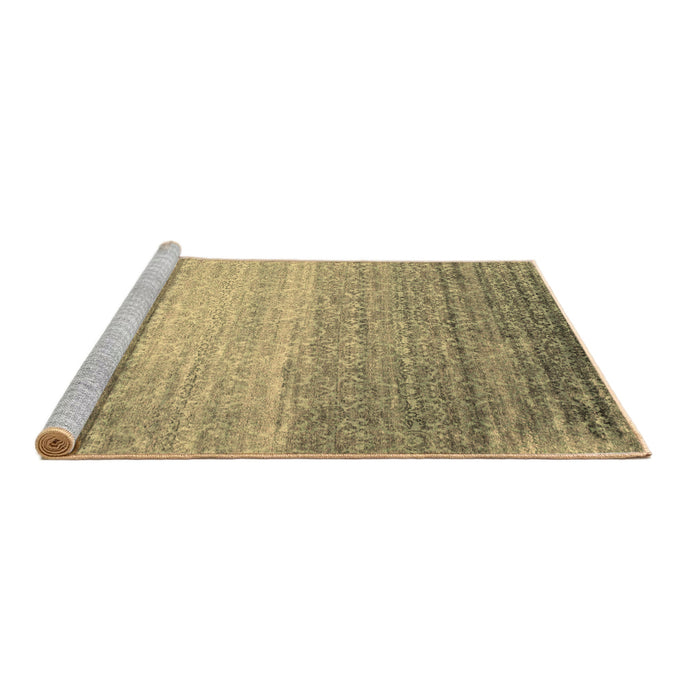 Sideview of Machine Washable Abstract Brown Contemporary Rug, wshcon1294brn