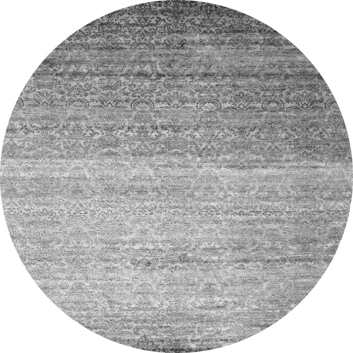 Square Abstract Gray Contemporary Rug, con1294gry