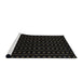 Serging Thickness of Machine Washable Contemporary Black Rug, wshcon1295