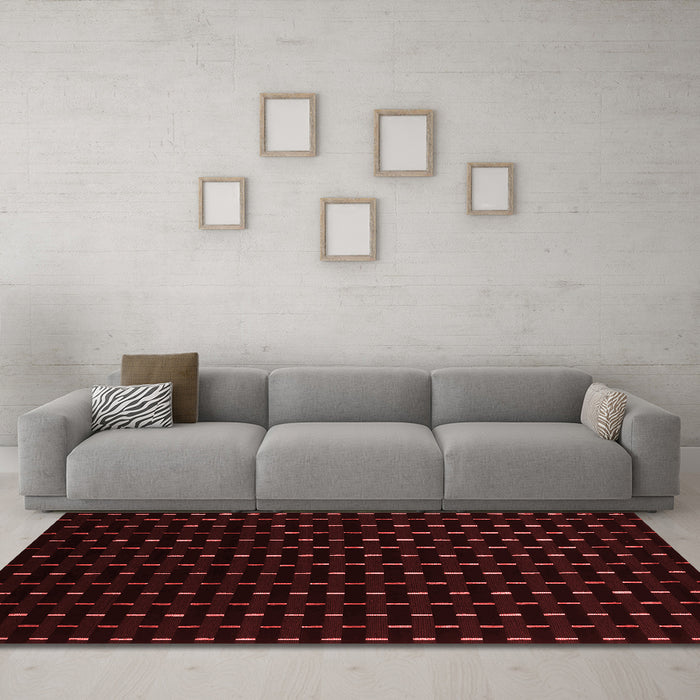 Contemporary Red Washable Rugs