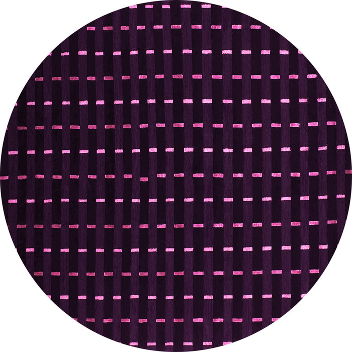 Round Machine Washable Abstract Pink Contemporary Rug, wshcon1295pnk