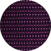 Round Machine Washable Abstract Pink Contemporary Rug, wshcon1295pnk