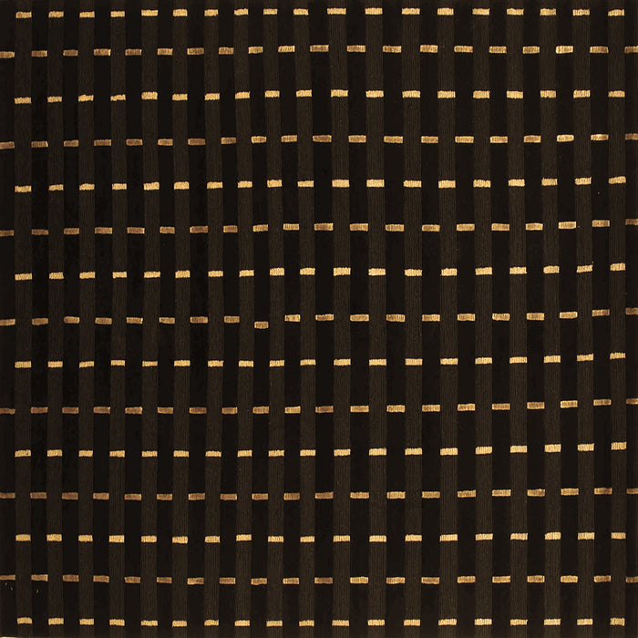 Square Abstract Brown Contemporary Rug, con1295brn