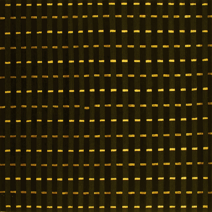 Square Machine Washable Abstract Yellow Contemporary Rug, wshcon1295yw