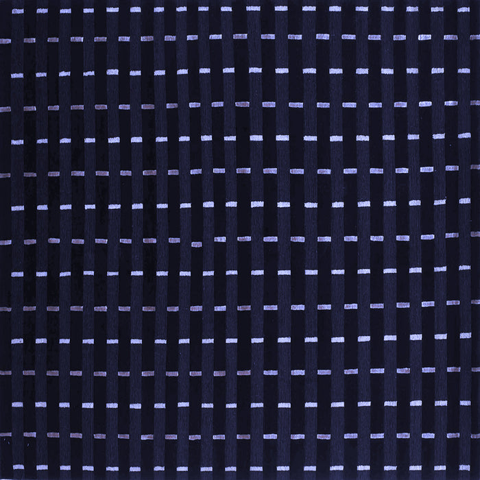 Square Abstract Blue Contemporary Rug, con1295blu