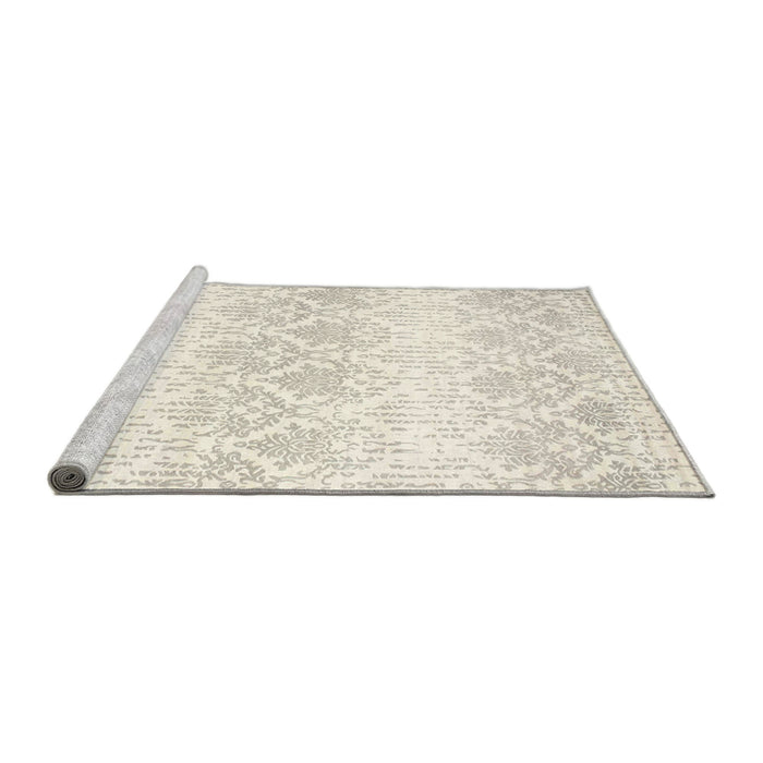 Serging Thickness of Machine Washable Contemporary Blanched Almond Beige Rug, wshcon1296