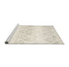 Serging Thickness of Machine Washable Contemporary Blanched Almond Beige Rug, wshcon1296