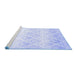 Sideview of Machine Washable Abstract Blue Contemporary Rug, wshcon1296blu