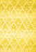 Machine Washable Abstract Yellow Contemporary Rug, wshcon1296yw