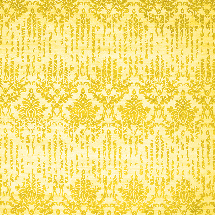 Machine Washable Abstract Yellow Contemporary Rug, wshcon1296yw