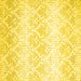 Square Abstract Yellow Contemporary Rug, con1296yw