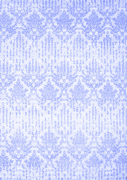 Abstract Blue Contemporary Rug, con1296blu