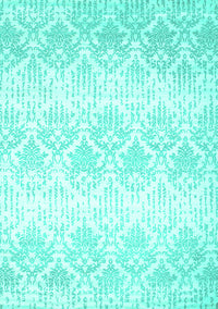 Abstract Turquoise Contemporary Rug, con1296turq