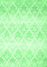 Machine Washable Abstract Emerald Green Contemporary Area Rugs, wshcon1296emgrn