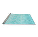 Sideview of Machine Washable Abstract Light Blue Contemporary Rug, wshcon1296lblu