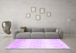 Machine Washable Abstract Purple Contemporary Area Rugs in a Living Room, wshcon1296pur