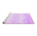 Sideview of Machine Washable Abstract Purple Contemporary Area Rugs, wshcon1296pur