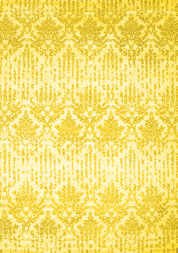 Abstract Yellow Contemporary Rug, con1296yw