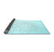 Sideview of Solid Light Blue Modern Rug, con1297lblu