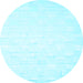 Round Solid Light Blue Modern Rug, con1297lblu