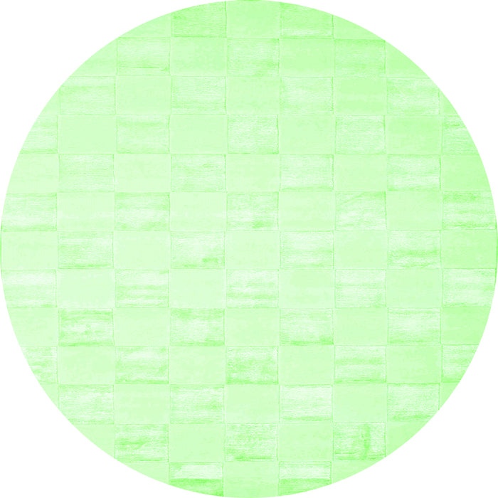 Square Solid Green Modern Rug, con1297grn