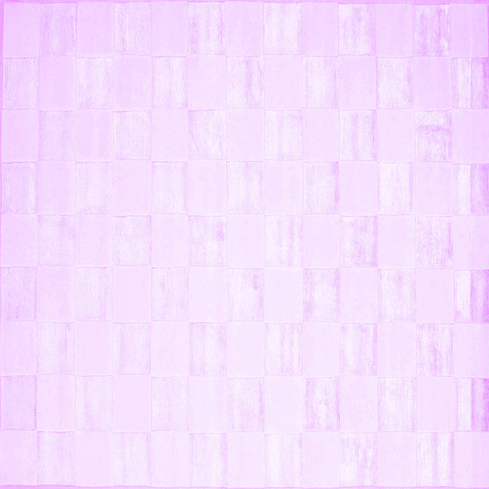 Square Machine Washable Solid Purple Modern Area Rugs, wshcon1297pur