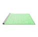 Sideview of Machine Washable Solid Emerald Green Modern Area Rugs, wshcon1297emgrn