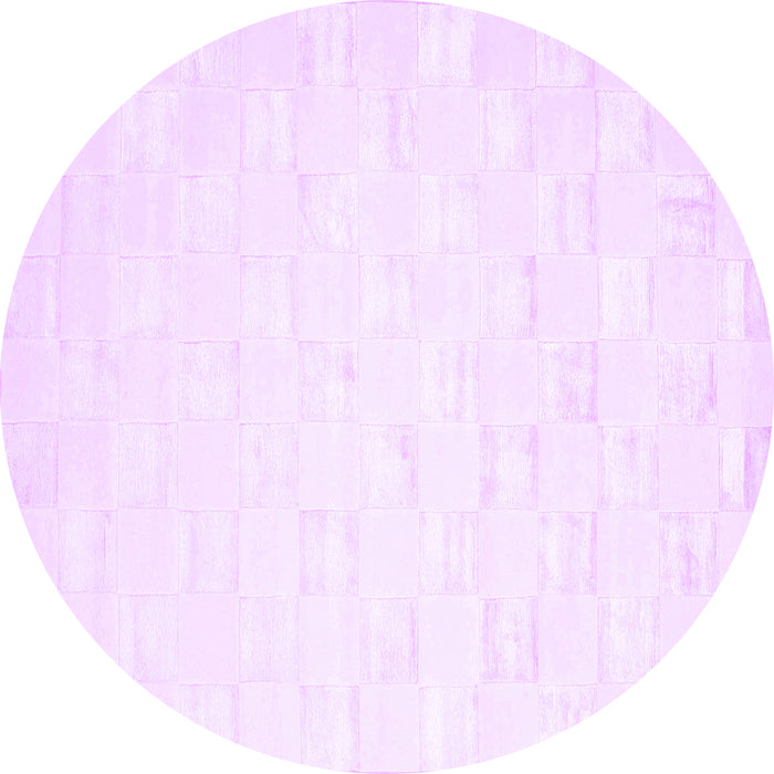 Round Solid Purple Modern Rug, con1297pur